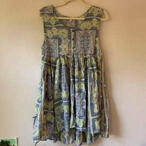 Free People Take Me To Thailand Fog Combo Dress